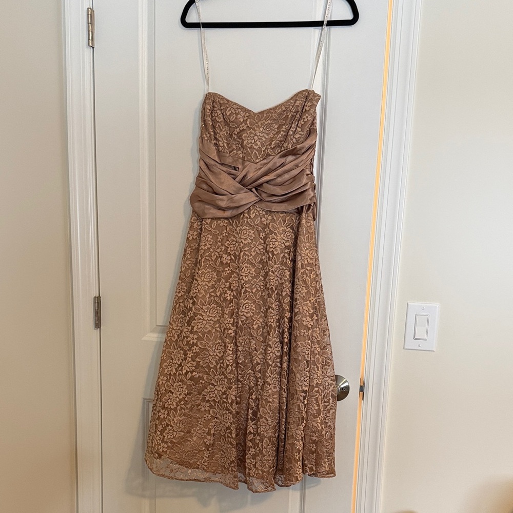 Elegant Lace Strapless Dress
